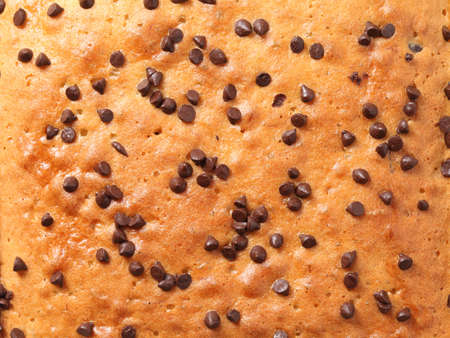Close up banana and chocolate bread in natural light