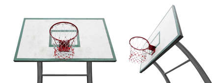 Basketball hoop isolated on white background