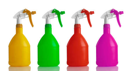 plastic bottle spray isolated on white background