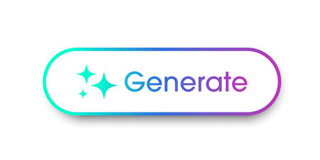 Generate AI button. Buttons with Generate AI symbols. Flat design style for Apps, Websites,...