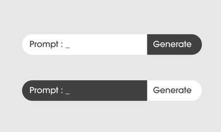 AI prompt Generate Bar. Artificial intelligence technology concept. AI enters by command prompt to...