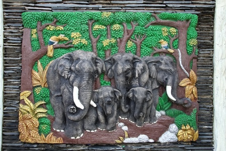 Picture of native thai style molding artの写真素材