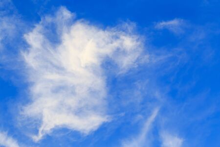 Picture of white clouds in the blue sky.