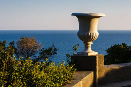 Sea views from the terrace of Vorontsov Palace, Alupka Crimeaの写真素材