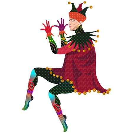 jester on a white backgroundの写真素材