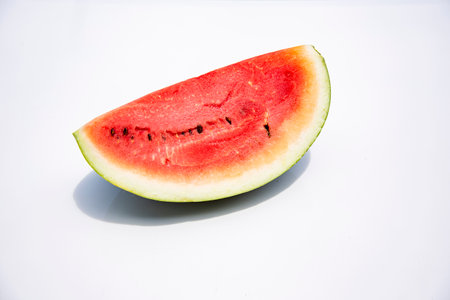 Watermelon on a white background. The concept of healthy eating.の写真素材
