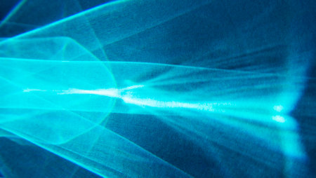 abstract blue background close up of the surface of the fabricの写真素材