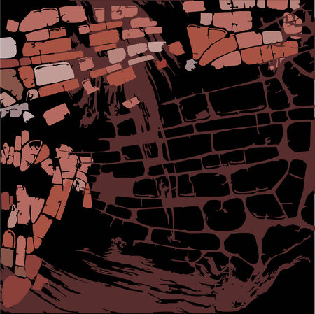 abstract brick background  illustrationのイラスト素材