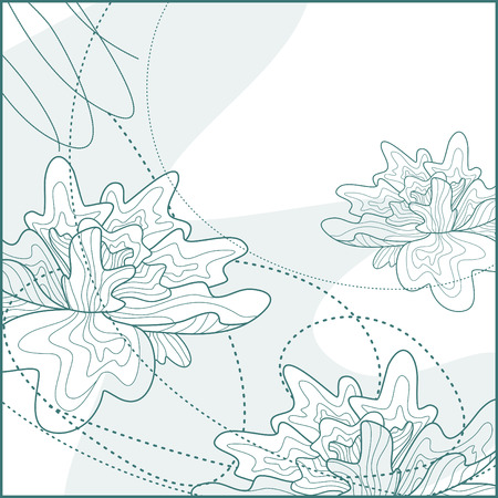 Cute floral background with free place for your textのイラスト素材