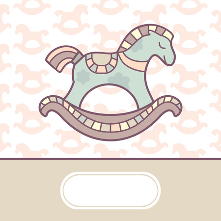 cute baby arrival card,  illustrationのイラスト素材