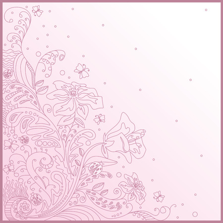 lovely greeting card with free place for your textのイラスト素材
