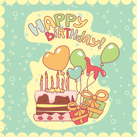 happy birthday cardのイラスト素材
