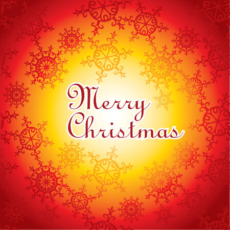 christmas card illustration with snowflakesのイラスト素材