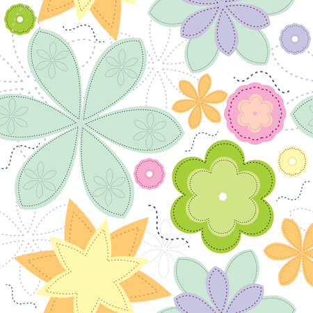 seamless floral background  illustrationのイラスト素材