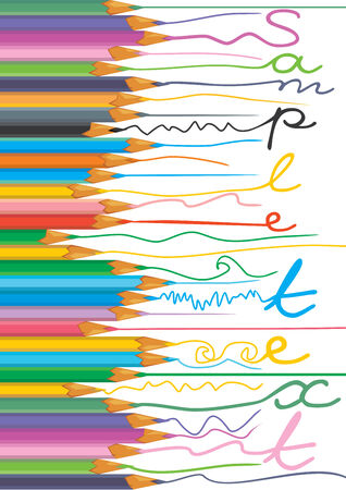 card with coloful pencilsのイラスト素材