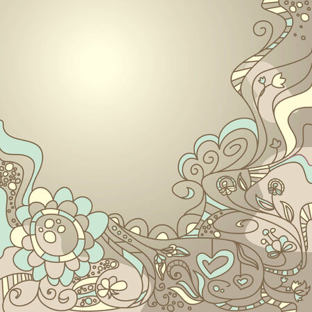 cute card with flowersのイラスト素材