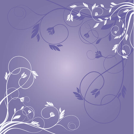 illustration card with flowers and curlsのイラスト素材