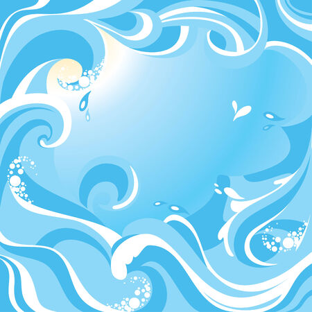 abstract sea background with free place for your textのイラスト素材