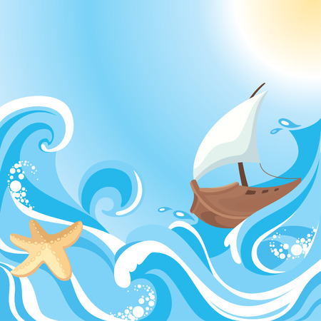 abstract sea background with free place for your textのイラスト素材