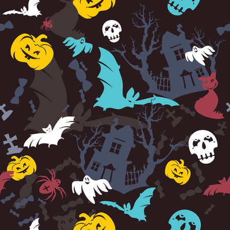 abstract seamless  Halloween backgroundのイラスト素材