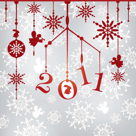 abstract Christmas background vector illustrationのイラスト素材