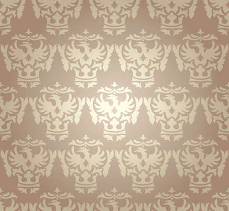 abstract seamless damask wallpaper vector illustrationのイラスト素材