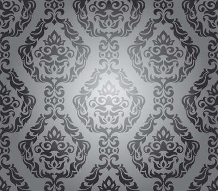 abstract seamless damask wallpaper vector illustrationのイラスト素材