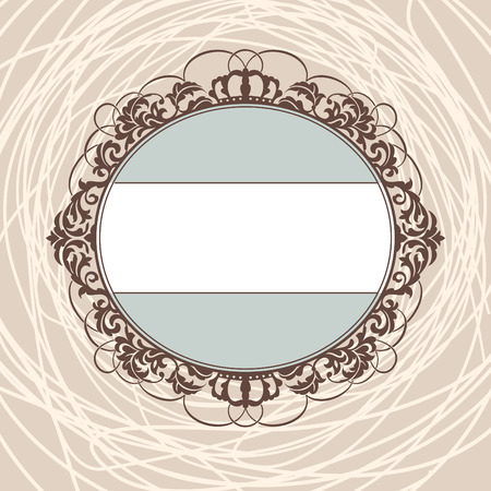 abstract cute decorative vintage frame  illustrationのイラスト素材