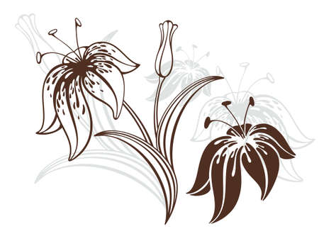 abstract background with flowers vector illustrationのイラスト素材