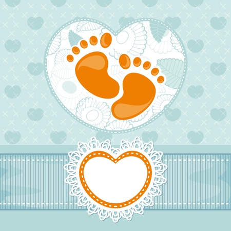 abstract lovely cute baby card のイラスト素材
