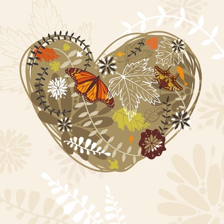 abstract colorful lovely autumn card vector illustrationのイラスト素材