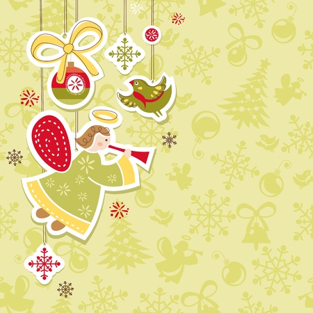 abstract christmas lovely cute card vector illustrationのイラスト素材