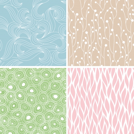 set of abstract seamless pattern vector illustrationのイラスト素材