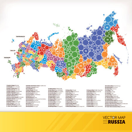 Map of Russia illustrationのイラスト素材