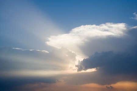Beautiful colorful sky in the evening  Photo is taken in Ukraine の写真素材