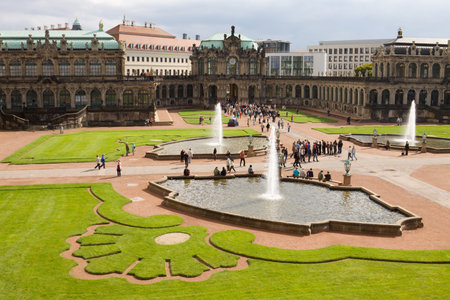 The courtyard of Zwinger in Dresden, Germanyのeditorial素材