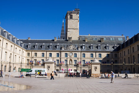 The Palace of dukes of Burgundy  Palais des ducs de Bourgogne  on the Liberation square in Dijon, France  The Palace is one of main sights of Dijon  のeditorial素材
