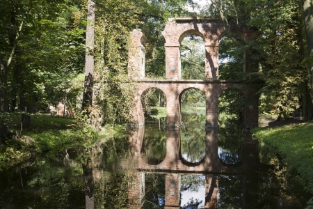The aqueduct in Arkadia park, Poland  Arkadia park is the known romantic English landscape garden in Poland  の写真素材