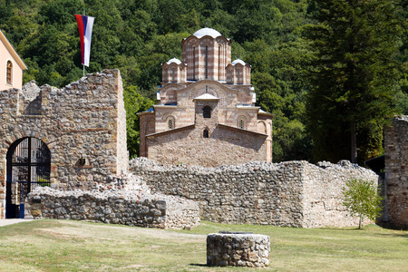 The orthodox monastery Ravanica in Serbia  The monastery was built in the 14th century  The church is dedicated to the Ascension of Jesus  の写真素材