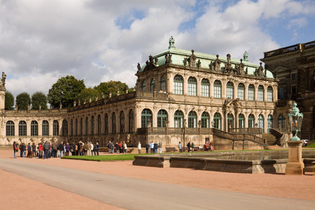 The French pavilion in the Zwinger. The Zwinger is a palace in Dresden, eastern Germany.のeditorial素材