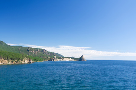 Landscape at the Baikal lake in Russiaの写真素材