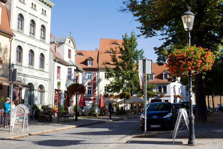 A cosy nook in Naumburg; Saxony-Anhalt, Germany. Naumburg is a city in the federal state Saxony-Anhalt on the Saale River.のeditorial素材