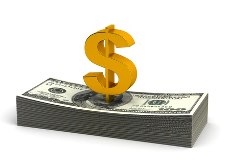 Stack of Dollarの写真素材