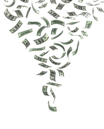 Whirlwind of Money  isolatedの写真素材