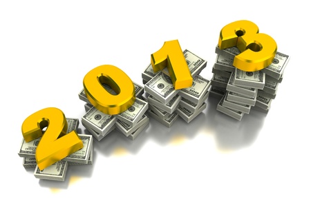 Year of the growing  computer generated image の写真素材