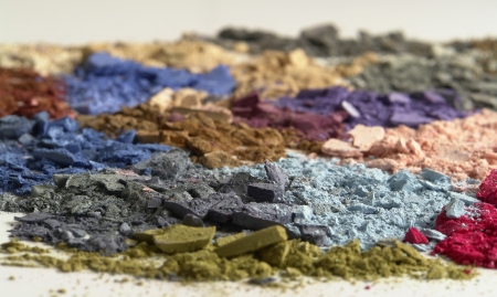 Cosmetic colors  Eyeshadow, powder, blushonの写真素材