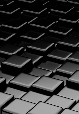 Background with tilled black cubesの写真素材
