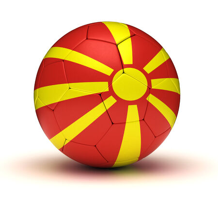 Macedonian Football  isolated with clipping path の写真素材