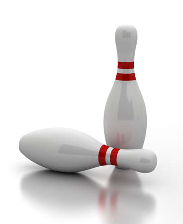 Two Bowling Pinsの写真素材