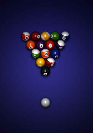 Billiard balls from top view